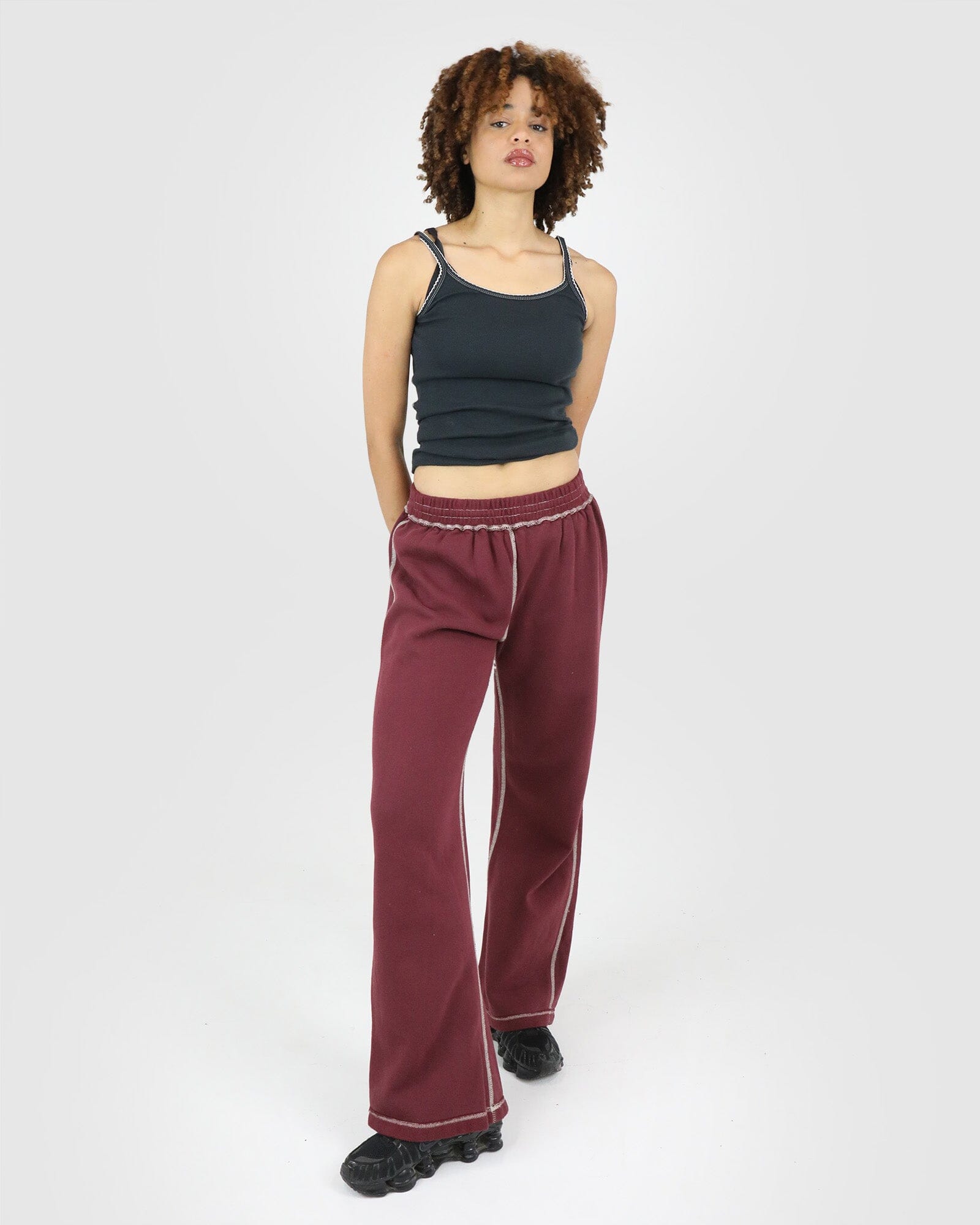 Reverse Track Pant Burgundy